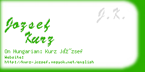 jozsef kurz business card